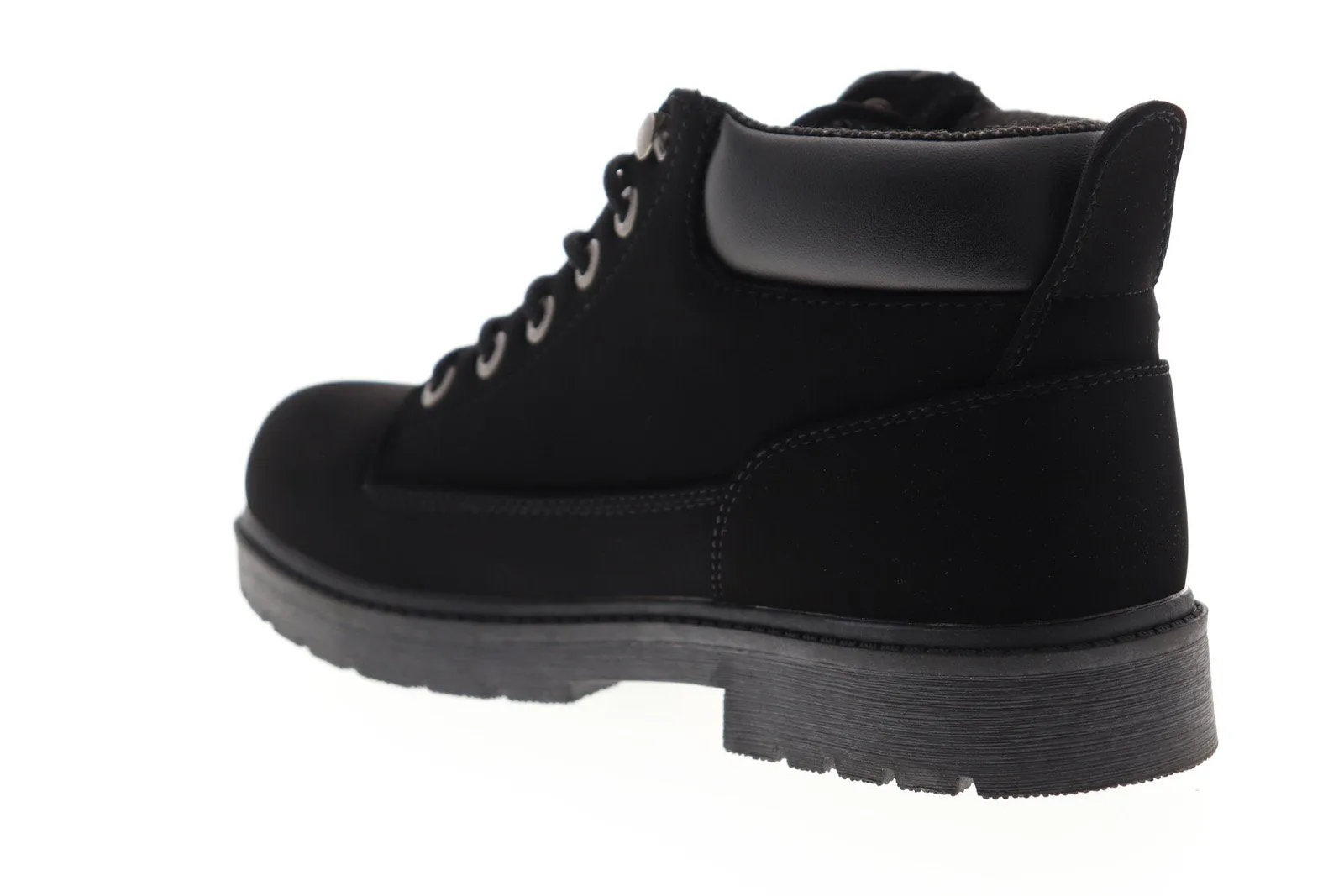 Mens Black Chukka Boots - Lugz Warrant Slip Resistant MWARND-001 Black Lace Up Boots