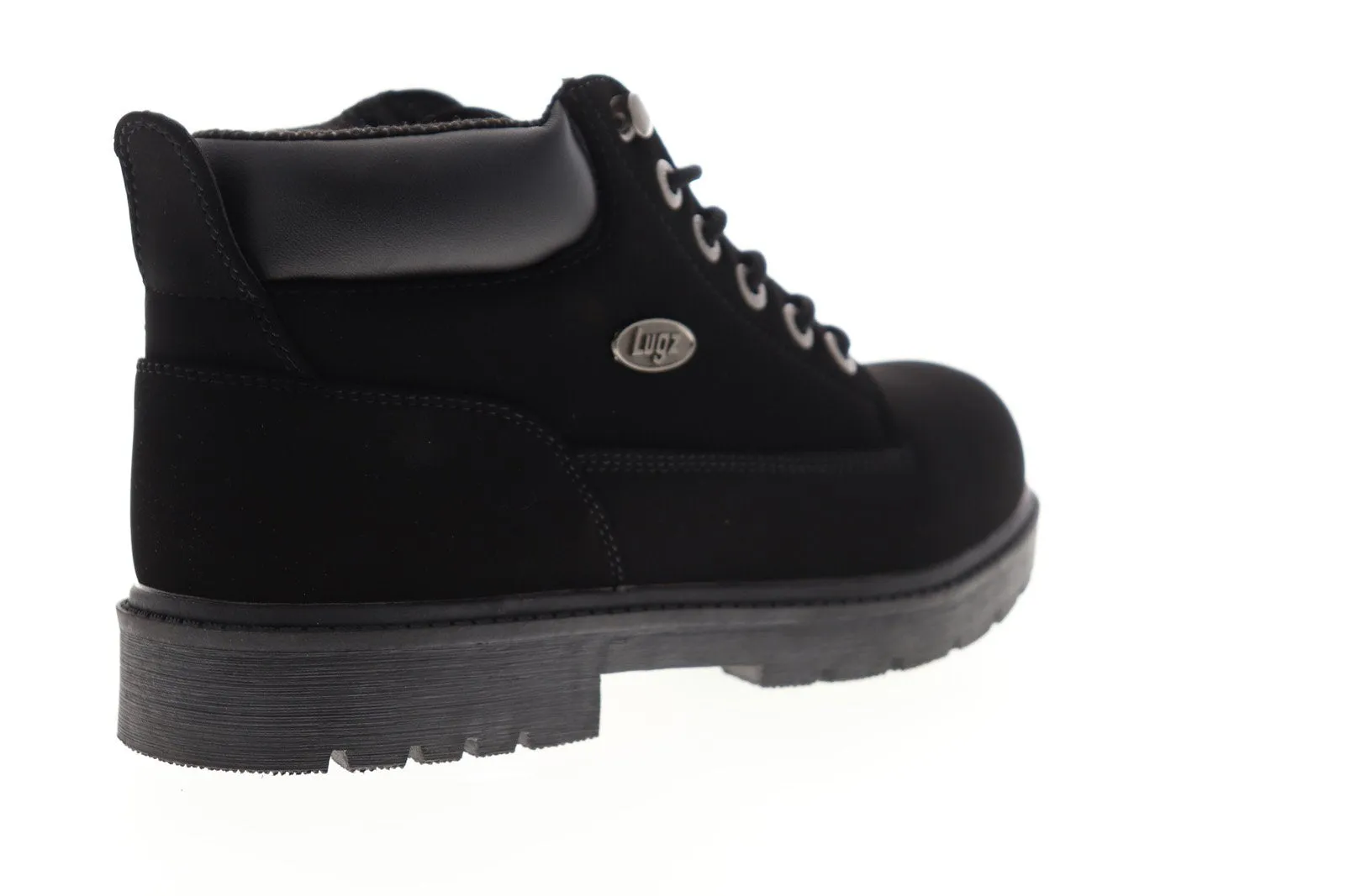 Mens Black Chukka Boots - Lugz Warrant Slip Resistant MWARND-001 Black Lace Up Boots