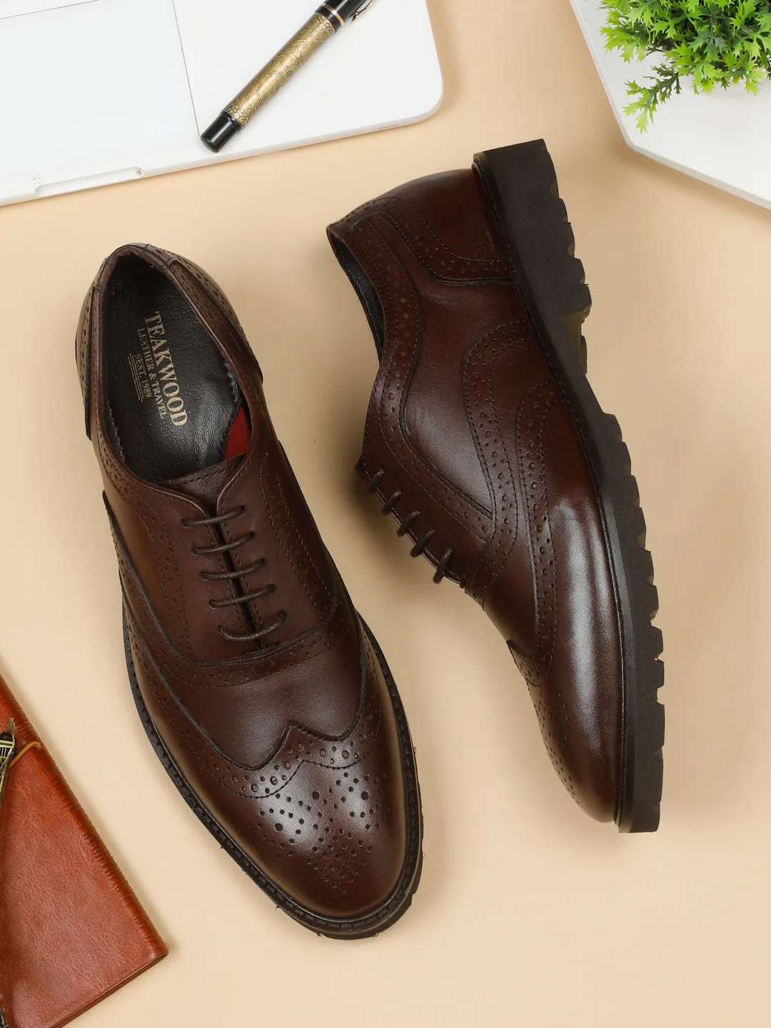 Men's Brown Leather Formal shoes