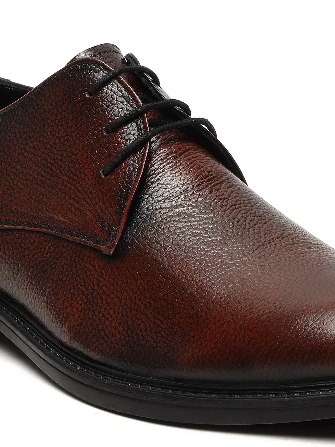 Men's Cherry Texture Leather Derbies Shoes