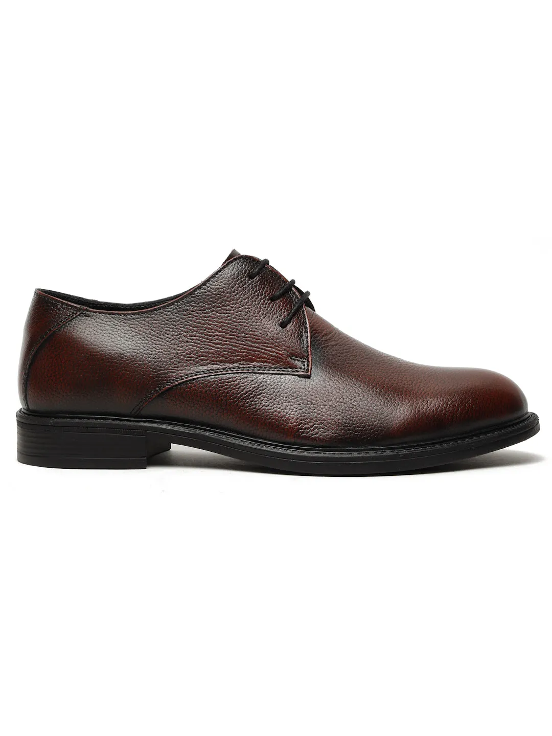 Men's Cherry Texture Leather Derbies Shoes