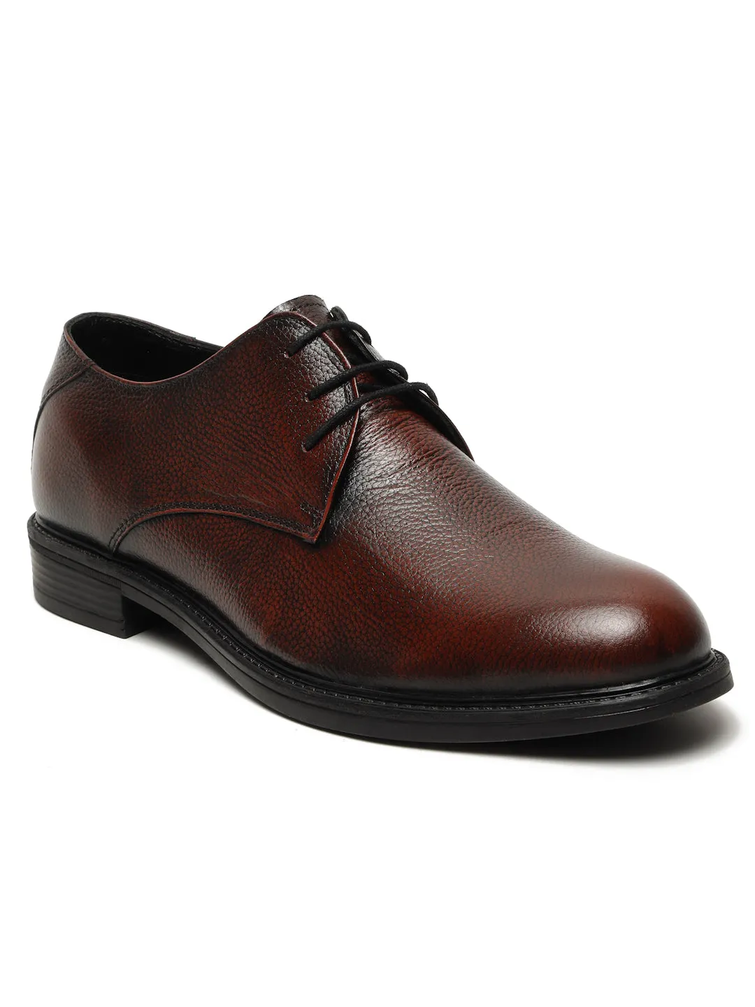 Men's Cherry Texture Leather Derbies Shoes