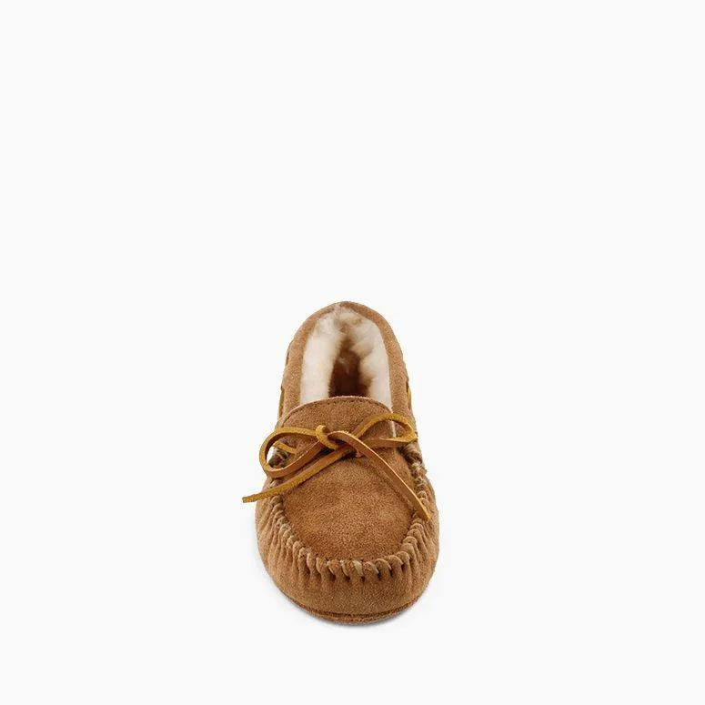  Men's Sheepskin Softsole Moccasin in Tan  