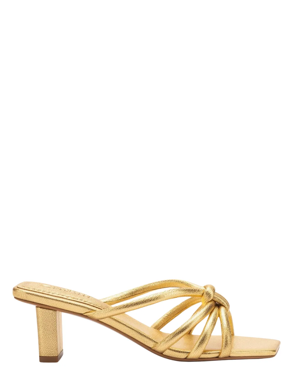 Mercedes Castillo Savanna Gold Mid-Heel Sandal