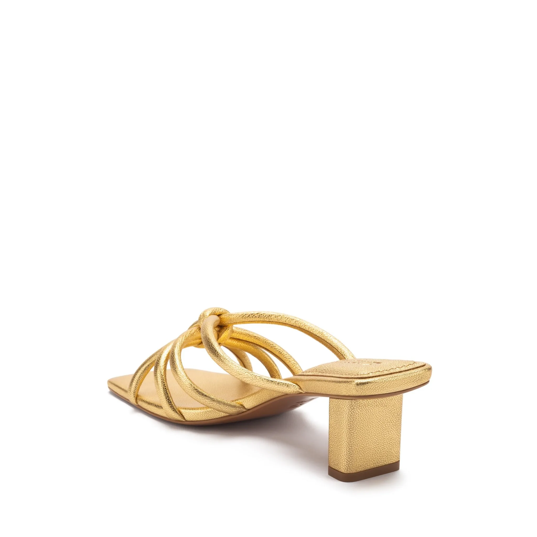 Mercedes Castillo Savanna Gold Mid-Heel Sandal