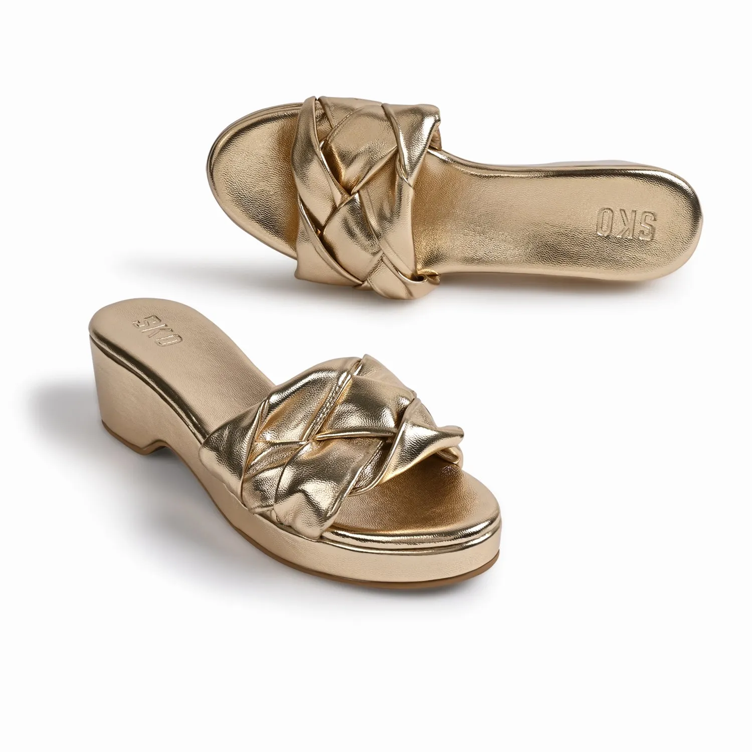 Women's Messina Gold Platforms