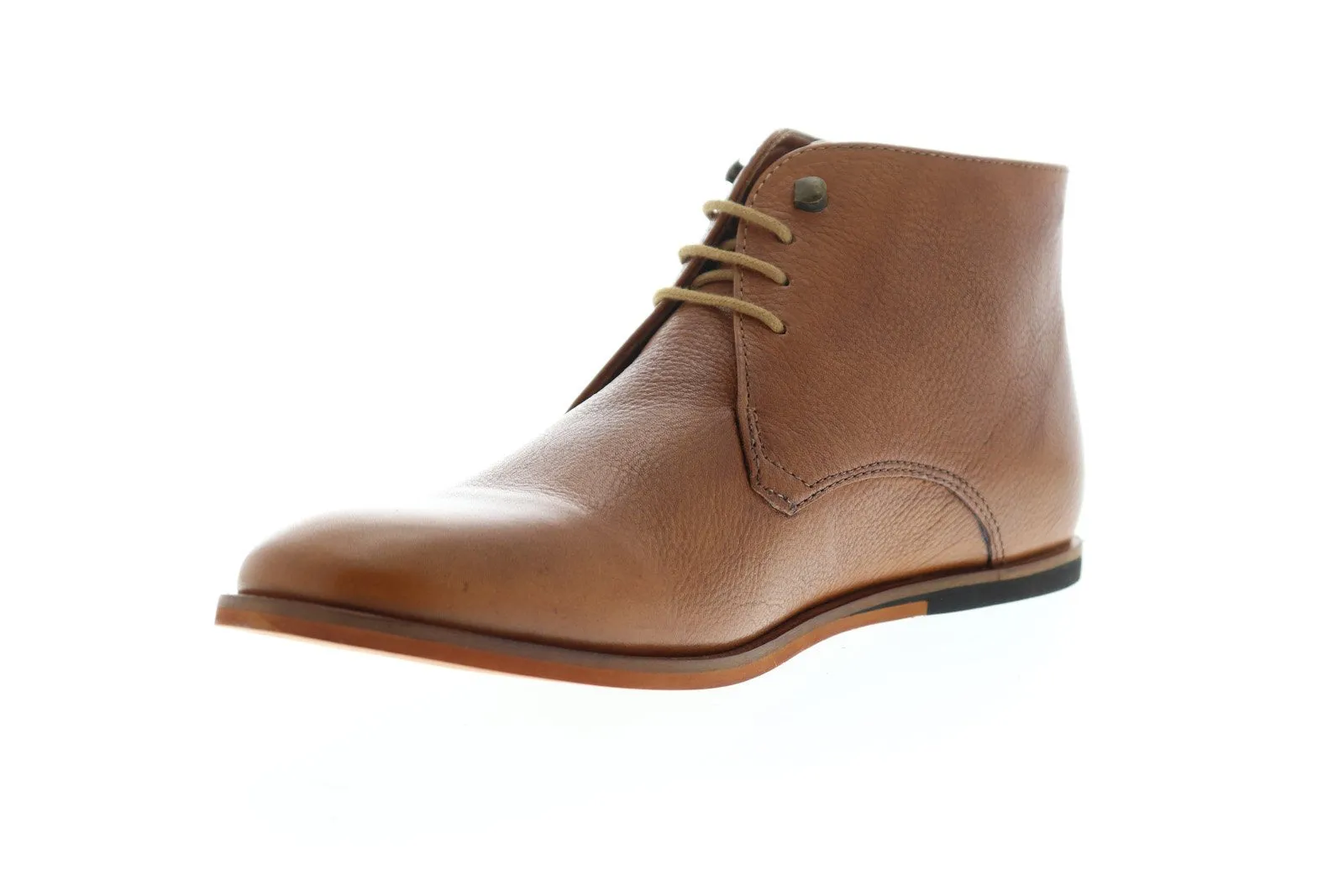 MFW024 Tan Brown Leather Lace up Chukka Boots for Men by Frank Wright Smith