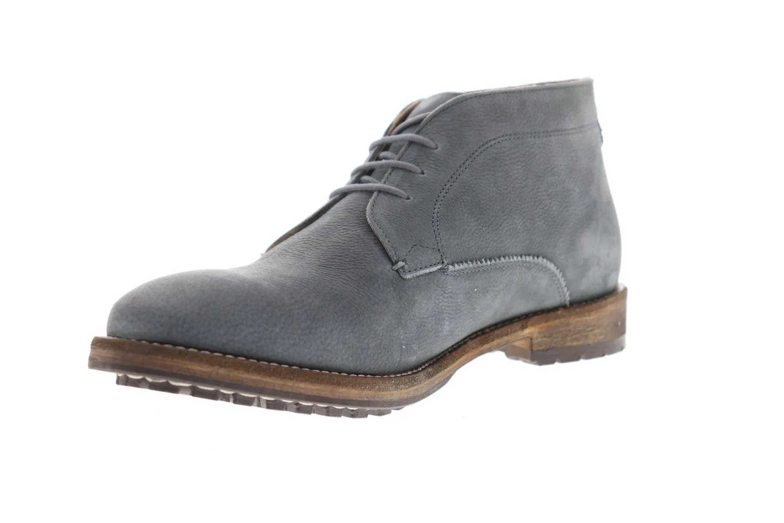 MFW519 Grey Leather Chukka Boots by Frank Wright Bank