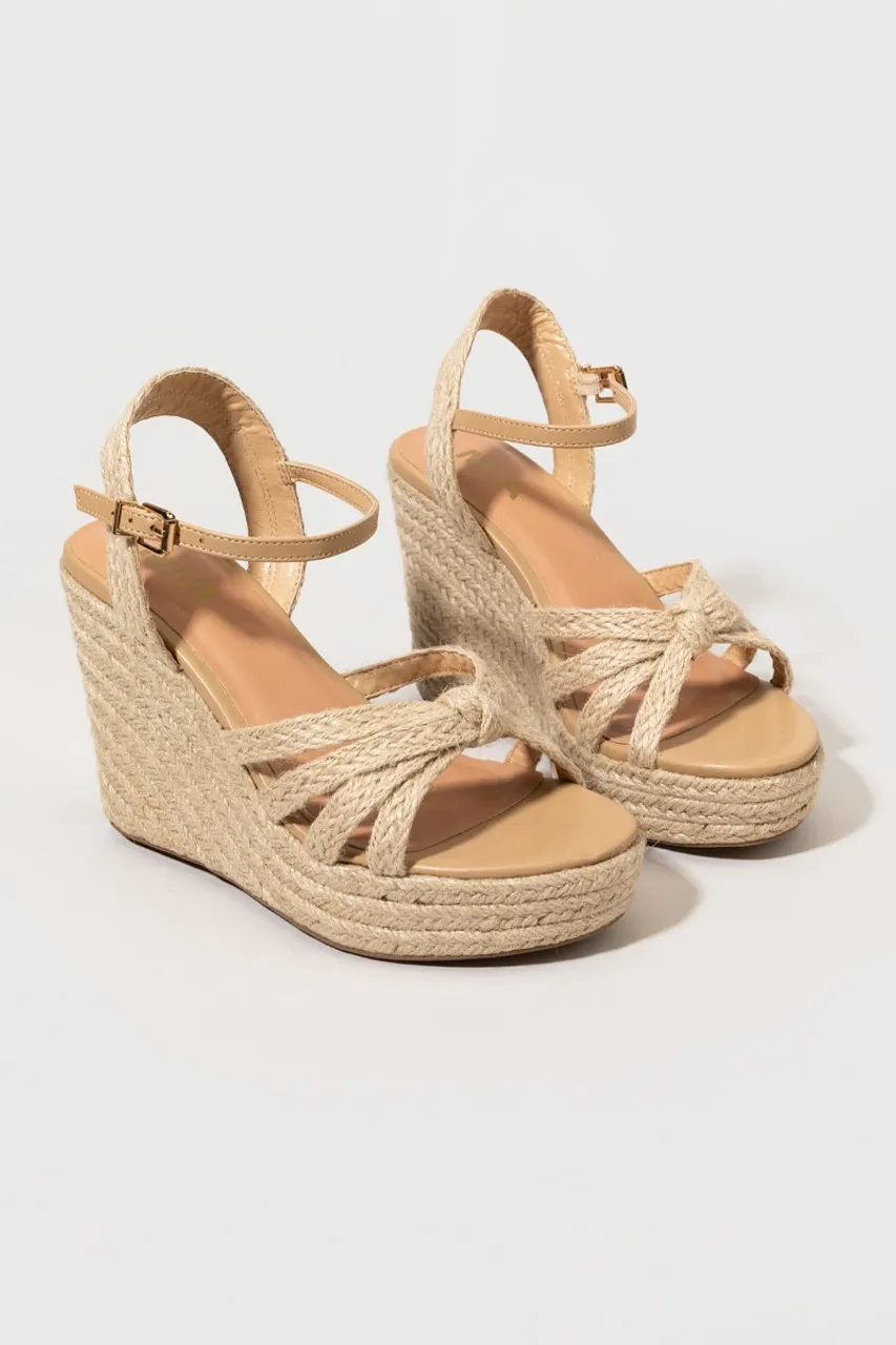 MIA Dalena Rope-Wrapped Wedges