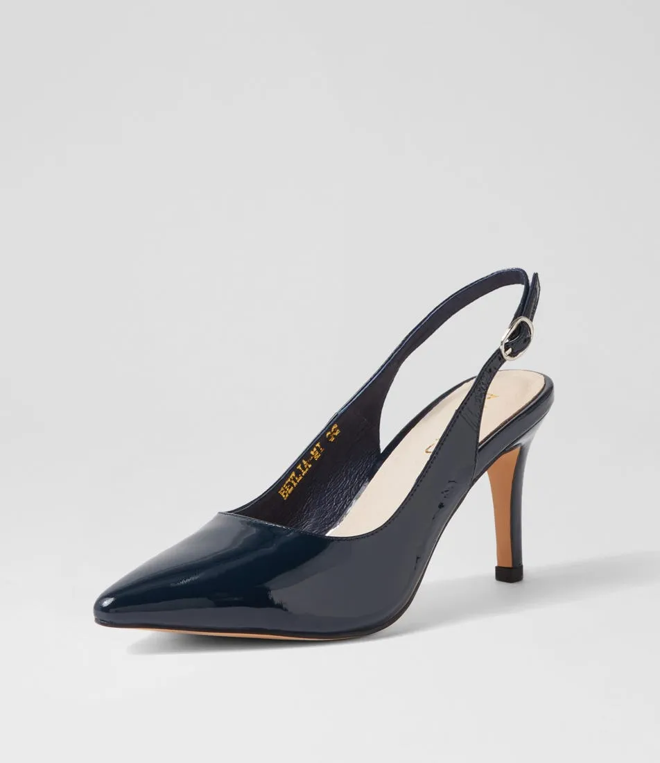 MIDAS Beylia Navy Patent Leather Heels