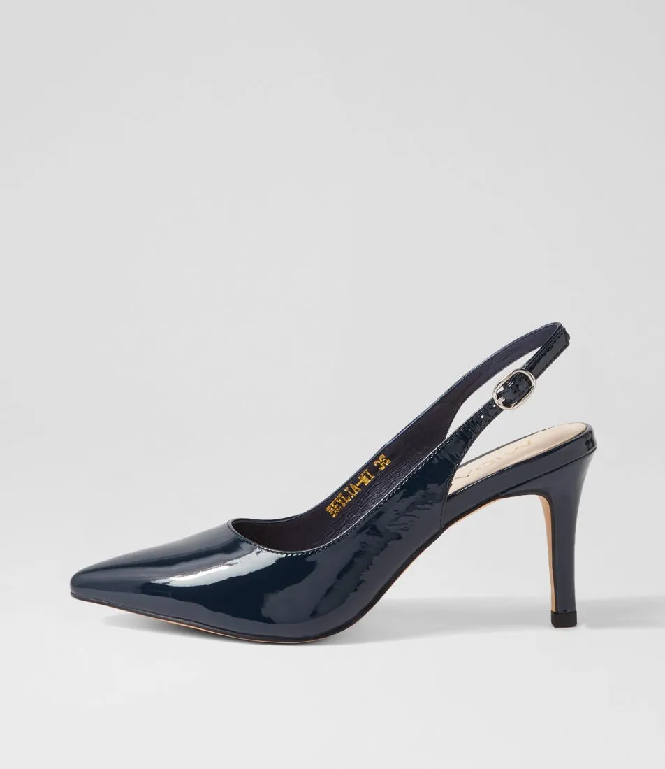 MIDAS Beylia Navy Patent Leather Heels