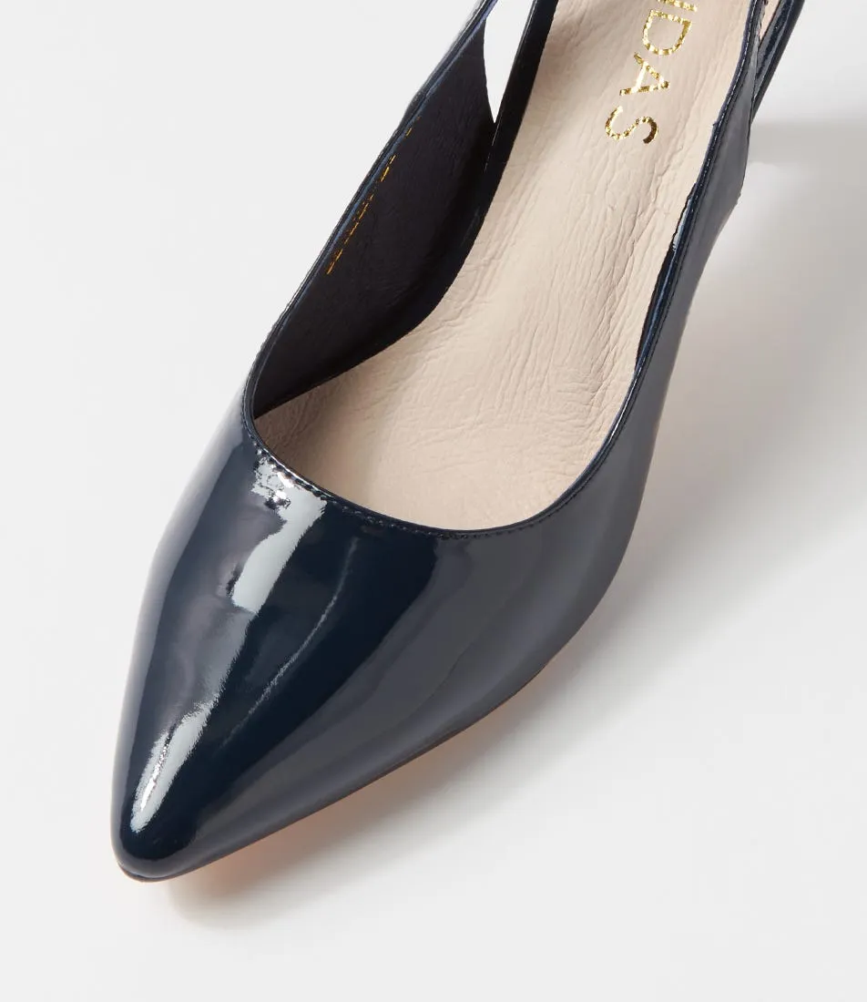 MIDAS Beylia Navy Patent Leather Heels