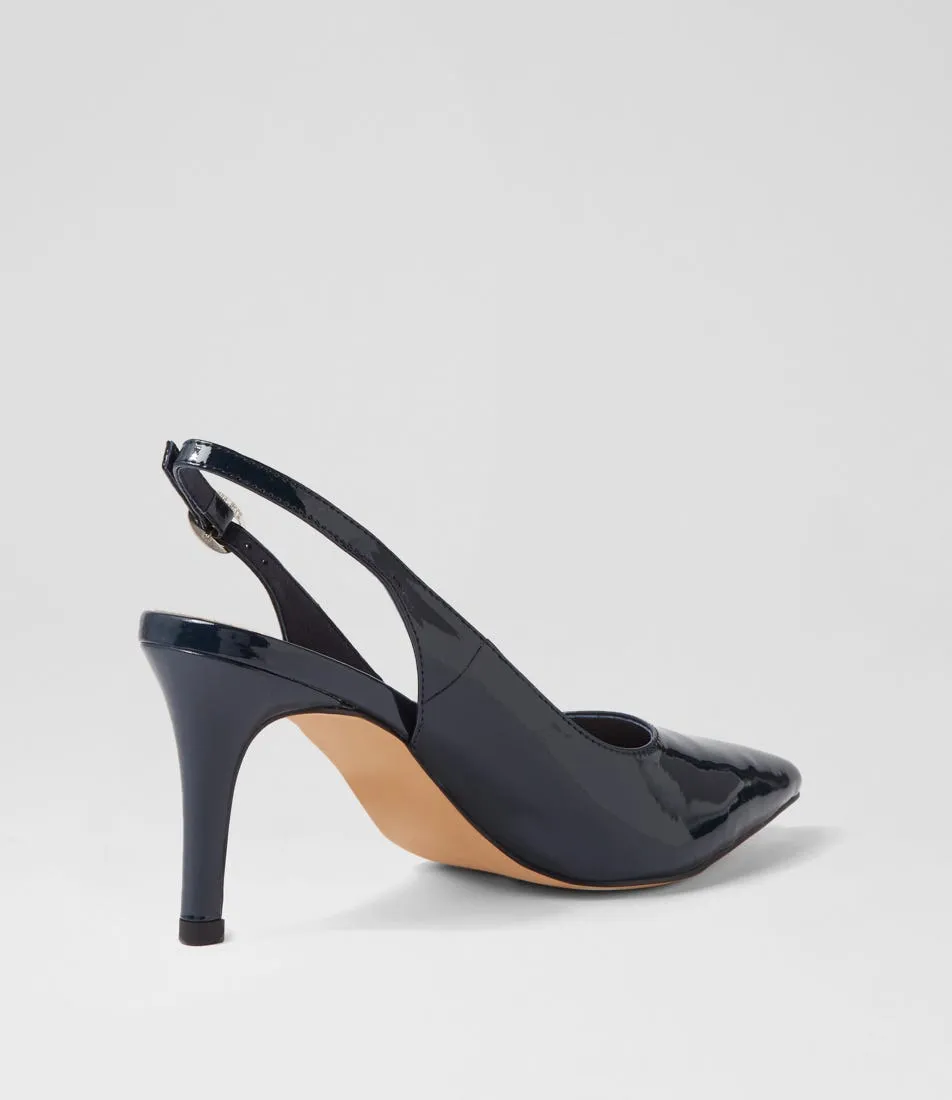 MIDAS Beylia Navy Patent Leather Heels