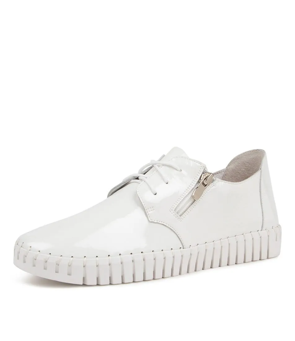 MIDAS Hansern White Patent Leather Sneakers