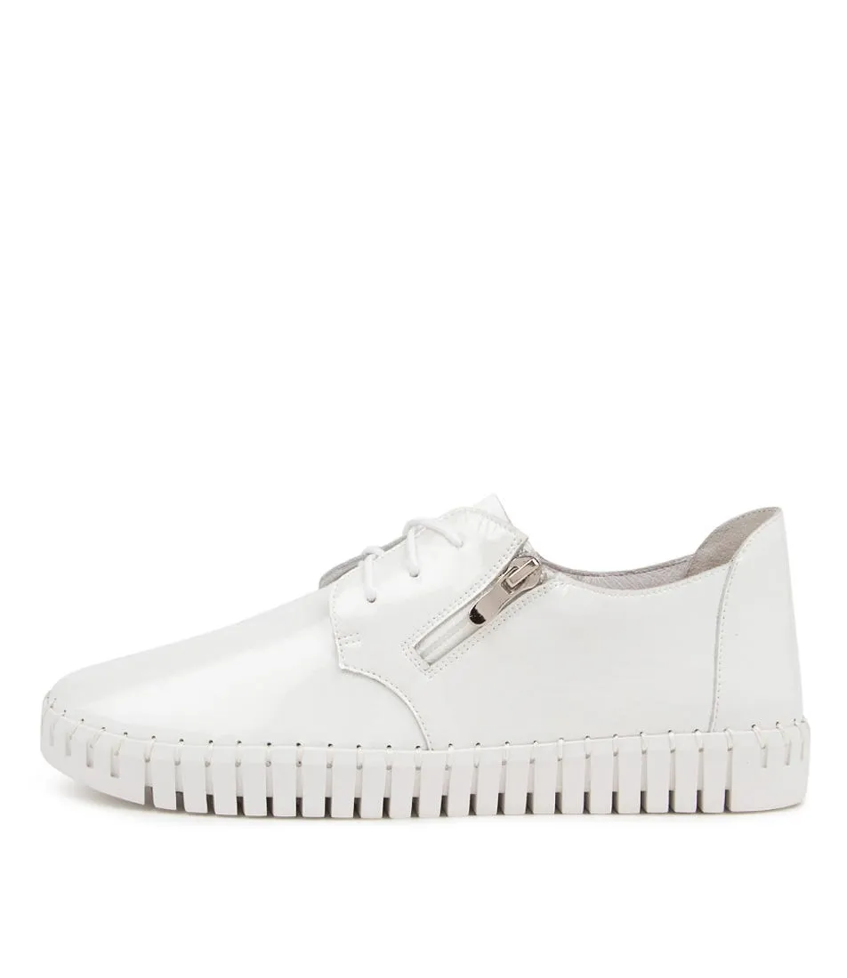 MIDAS Hansern White Patent Leather Sneakers