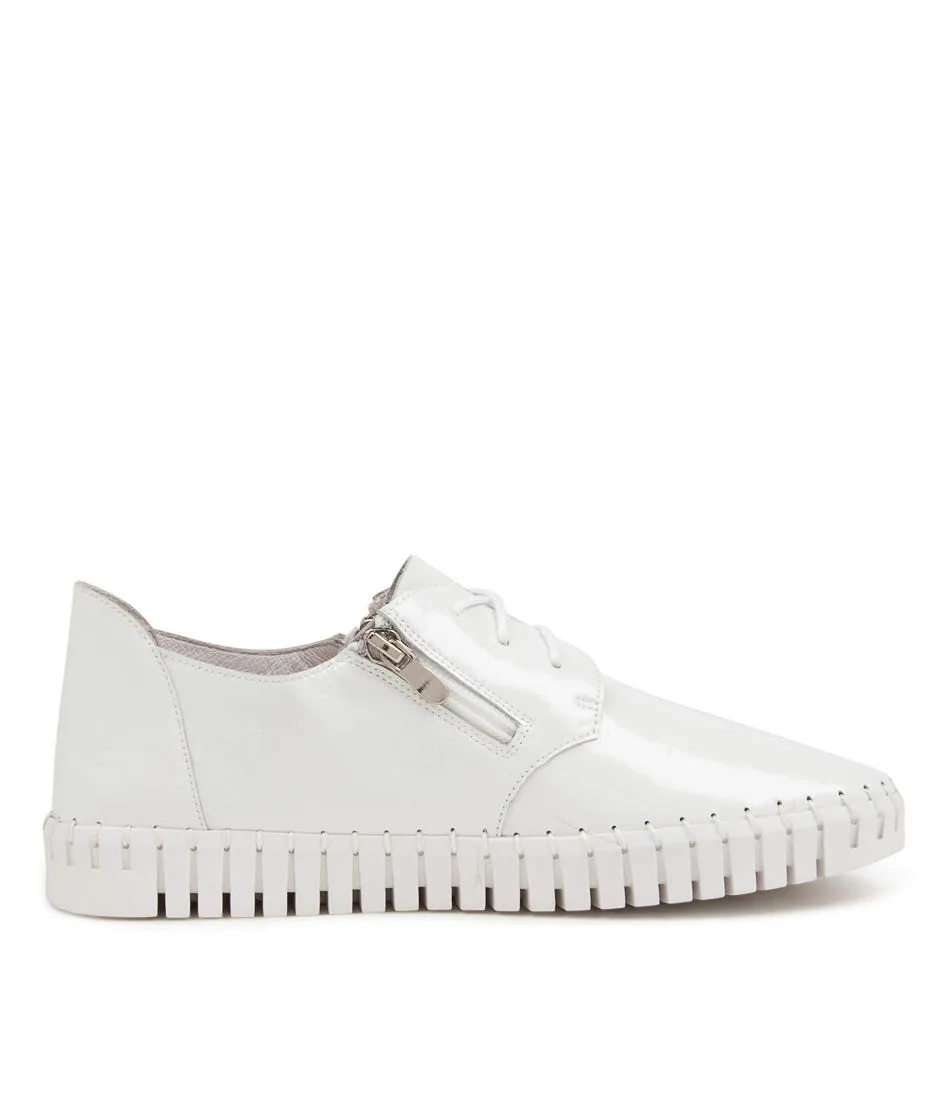 MIDAS Hansern White Patent Leather Sneakers