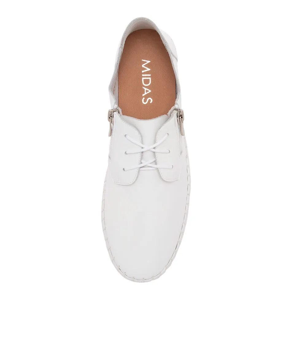 MIDAS Hansern White Patent Leather Sneakers