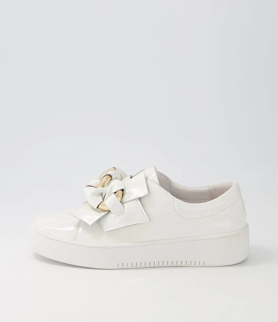 MIDAS Layar White Patent Leather Sneakers