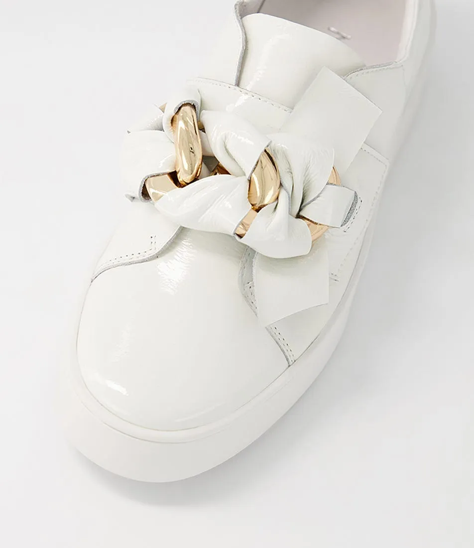 MIDAS Layar White Patent Leather Sneakers