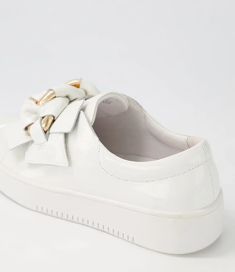 MIDAS Layar White Patent Leather Sneakers