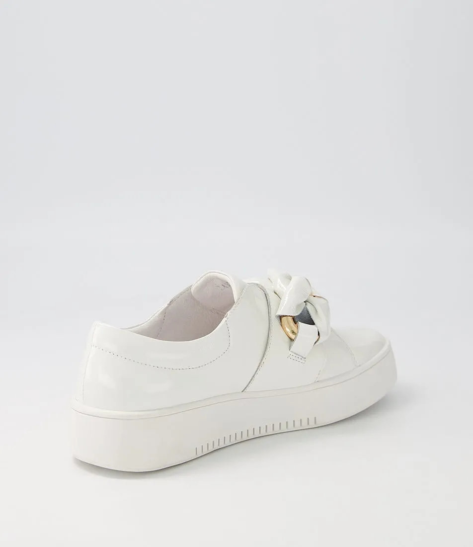 MIDAS Layar White Patent Leather Sneakers