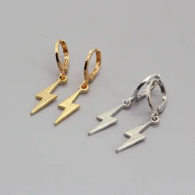 Small Lightning Hoop Earrings