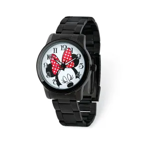 Minnie Mouse Disney Ladies Black Bracelet Watch