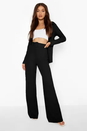 Mix & Match Belted Wide Leg Trousers