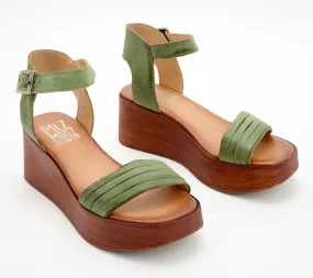 Leather Platform Wedges Gwyneth