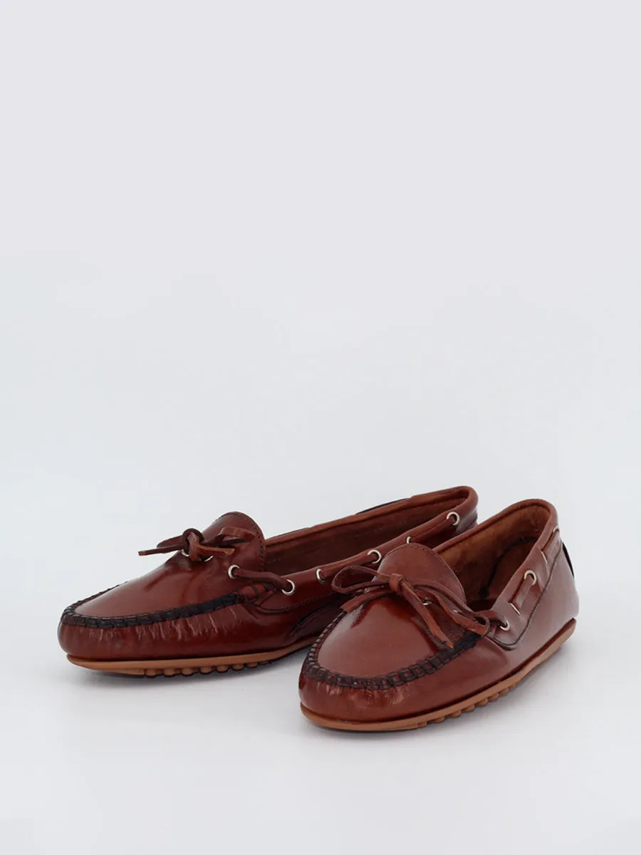 Mocasines 23 piel bufalo color marron