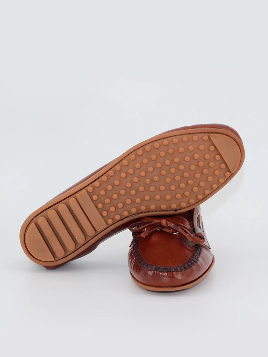 Mocasines 23 piel bufalo color marron