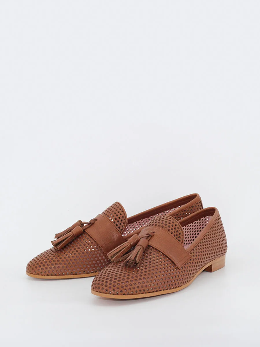 Leather Brown Casino Loafers