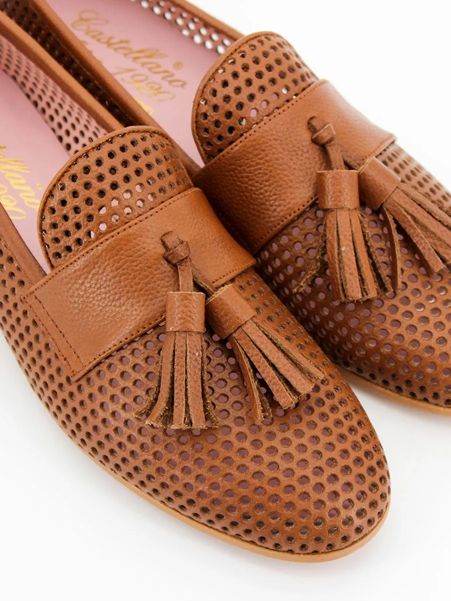 Leather Brown Casino Loafers