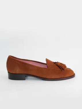 Women's Leather Tan Ibiza Suede Loafers