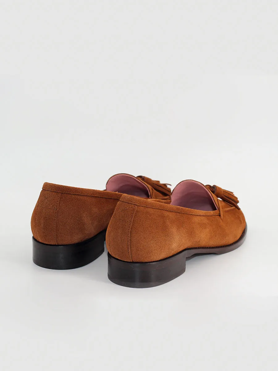 Women's Leather Tan Ibiza Suede Loafers