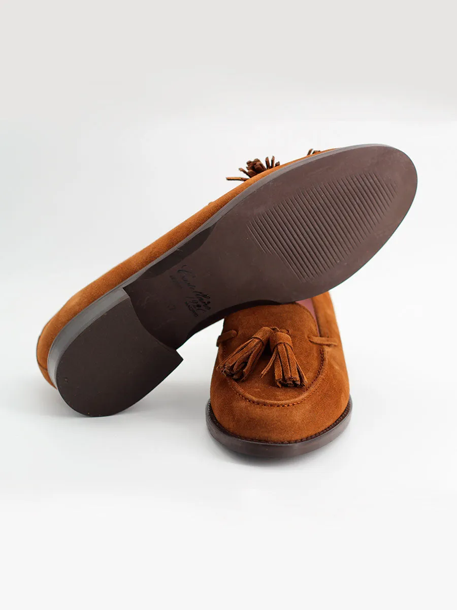 Women's Leather Tan Ibiza Suede Loafers