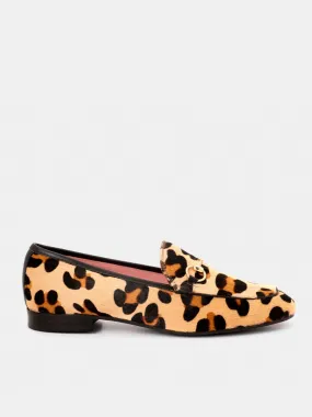 Leopard print leather loafers - Génova.