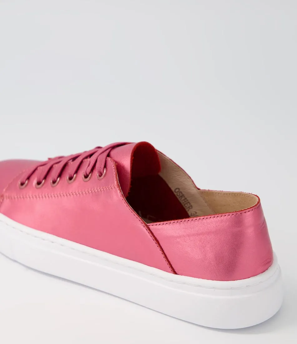 MOLLINI Oskher Guava Metallic Leather Sneakers