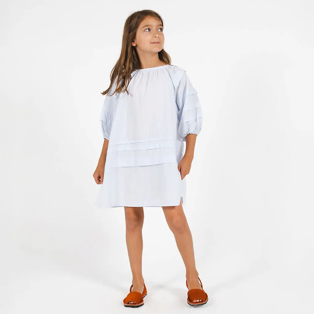 Ulani Dress for Child Girls in Crush White Stripes