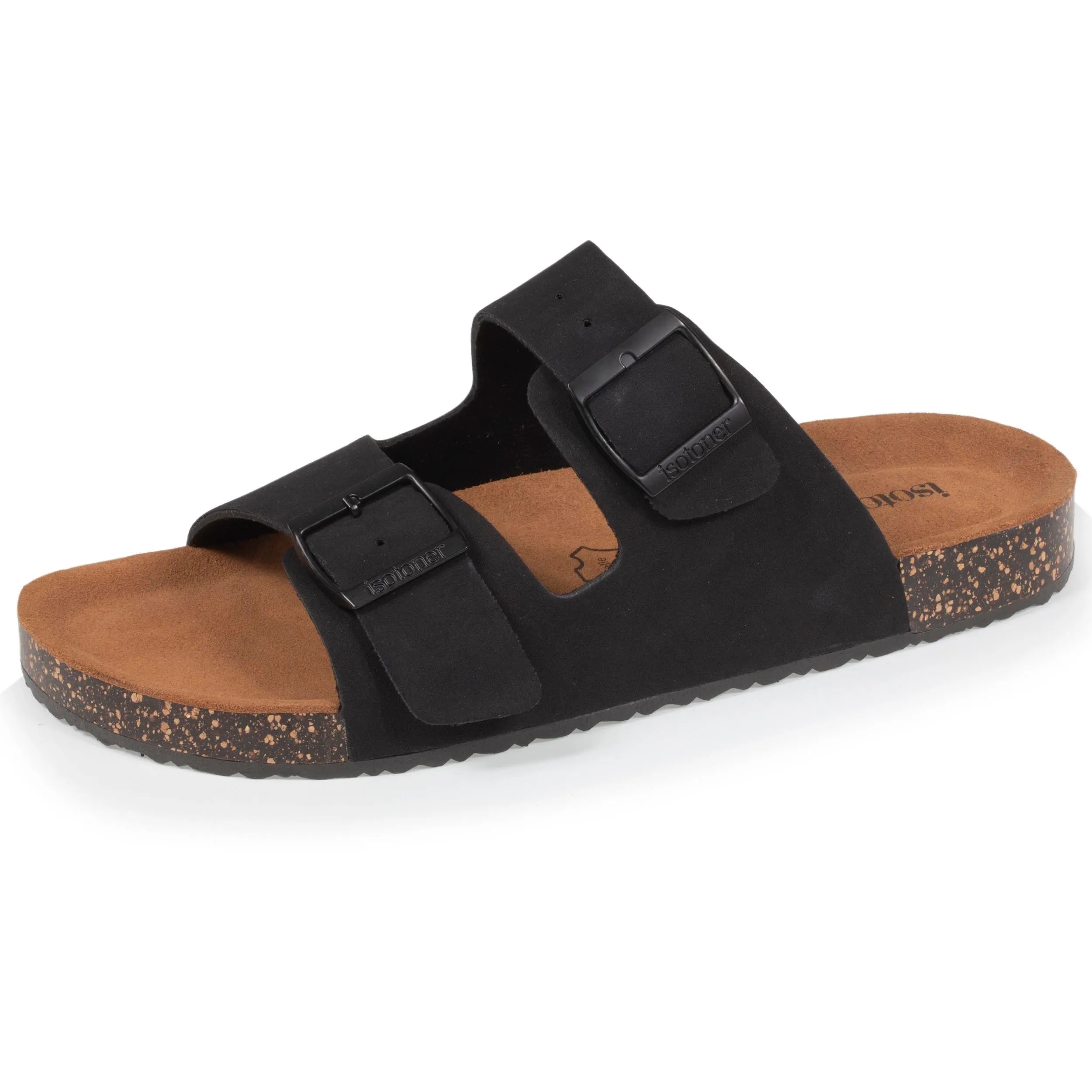 Mules sandales Homme double bride noir