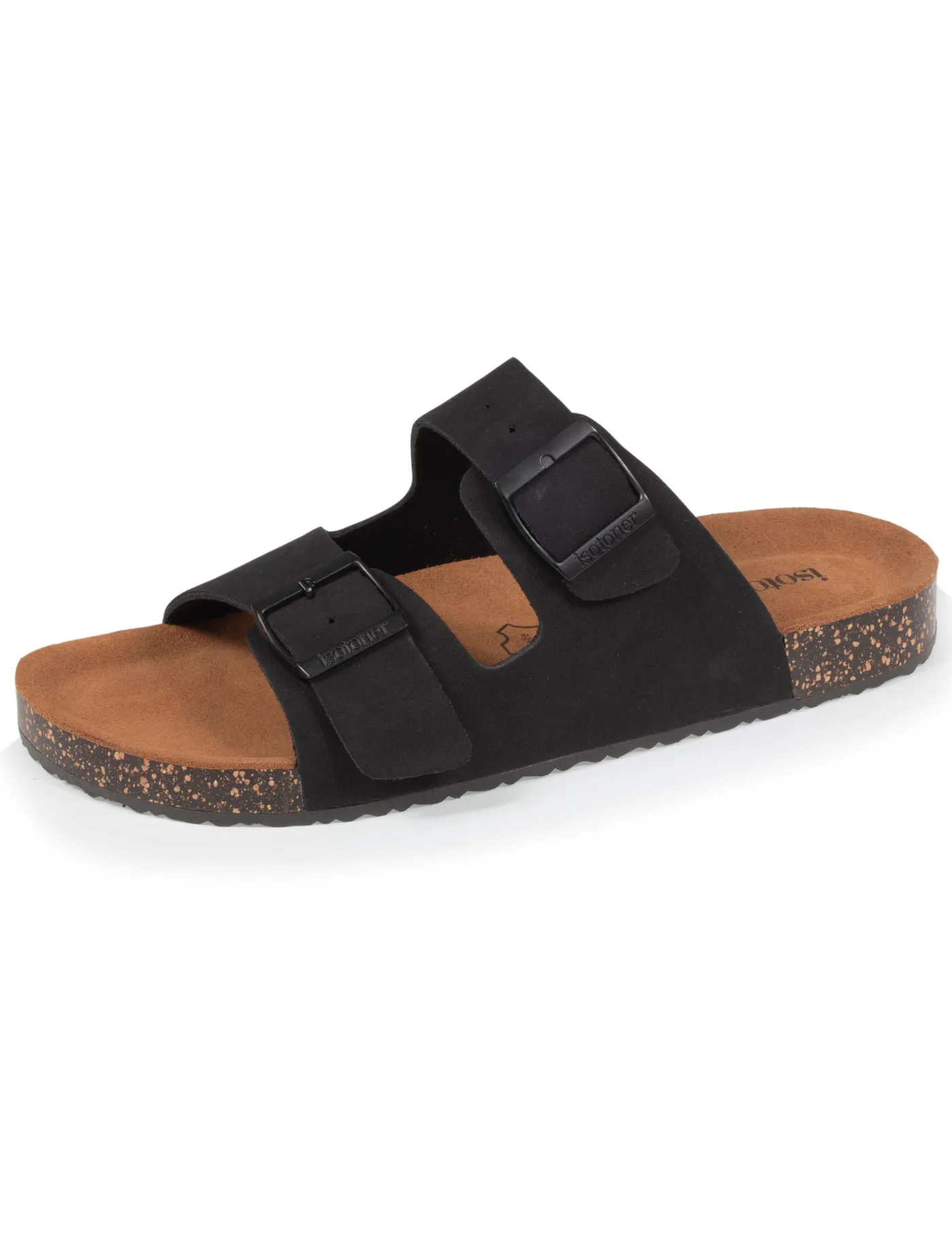 Mules sandales Homme double bride noir