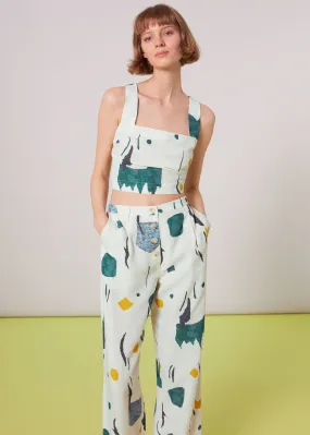 Multicolour Aida Abstract Print Trousers