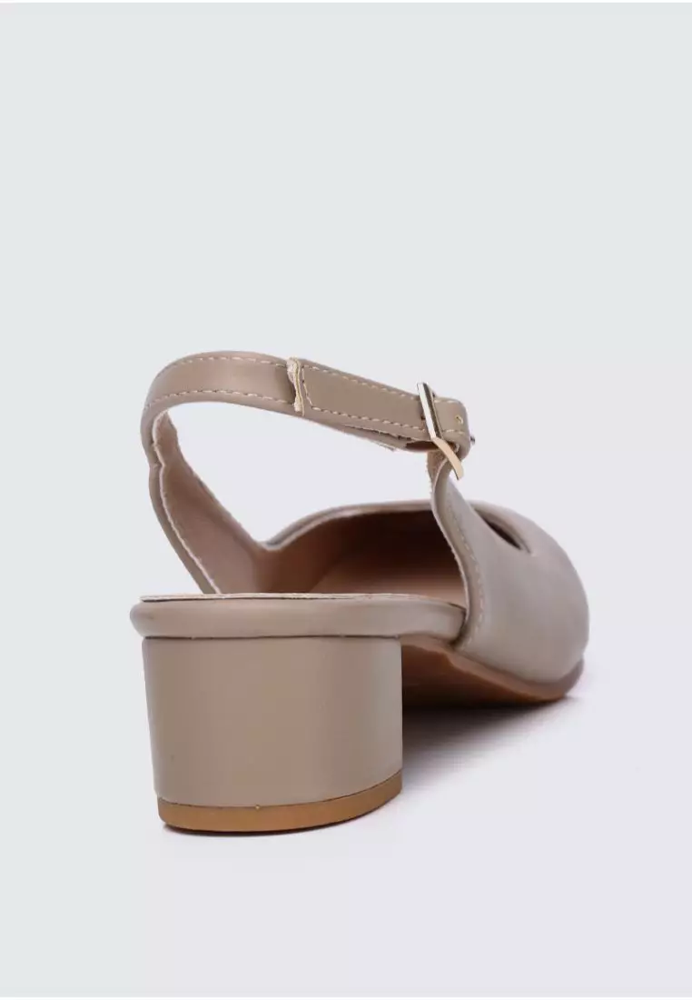 My Ballerine My Ballerine - Palmer Comfy Heels In Taupe