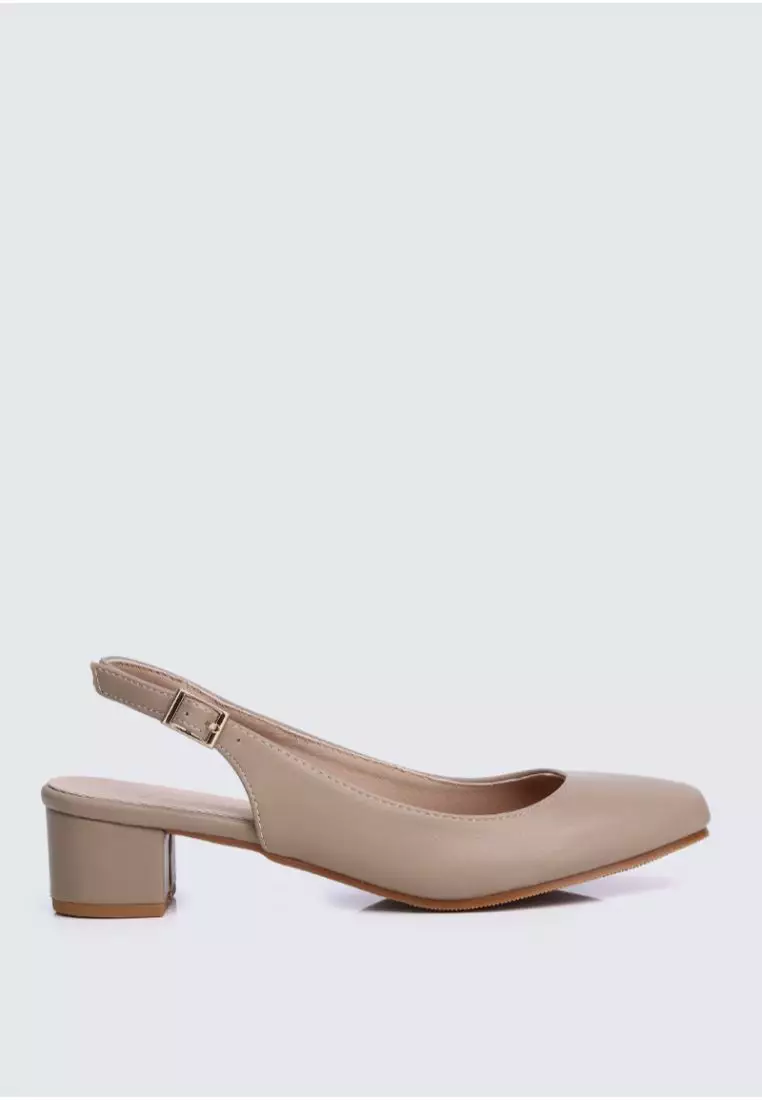 My Ballerine My Ballerine - Palmer Comfy Heels In Taupe