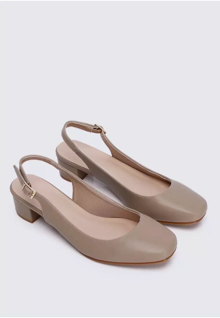 My Ballerine My Ballerine - Palmer Comfy Heels In Taupe