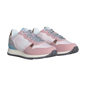 Pink Lace-Up Women's Sneakers