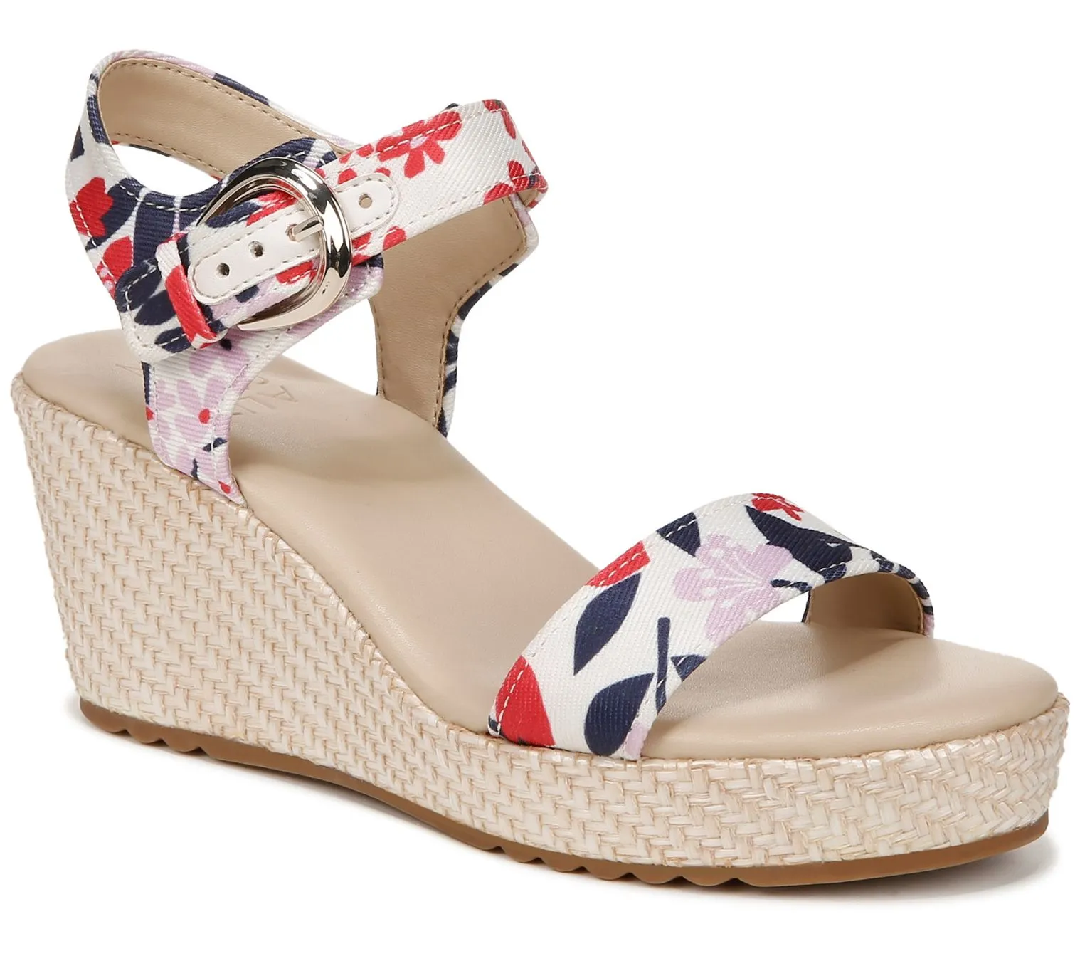 Floral Ankle Strap Wedges- Stella3