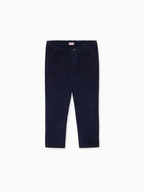 Navy Reinaldo Corduroy Boy Trousers