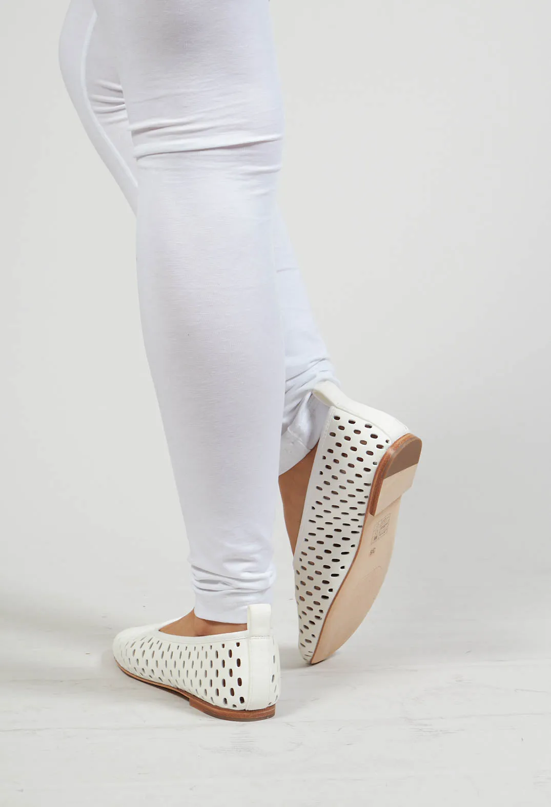 White Net Style Cut Out Pumps