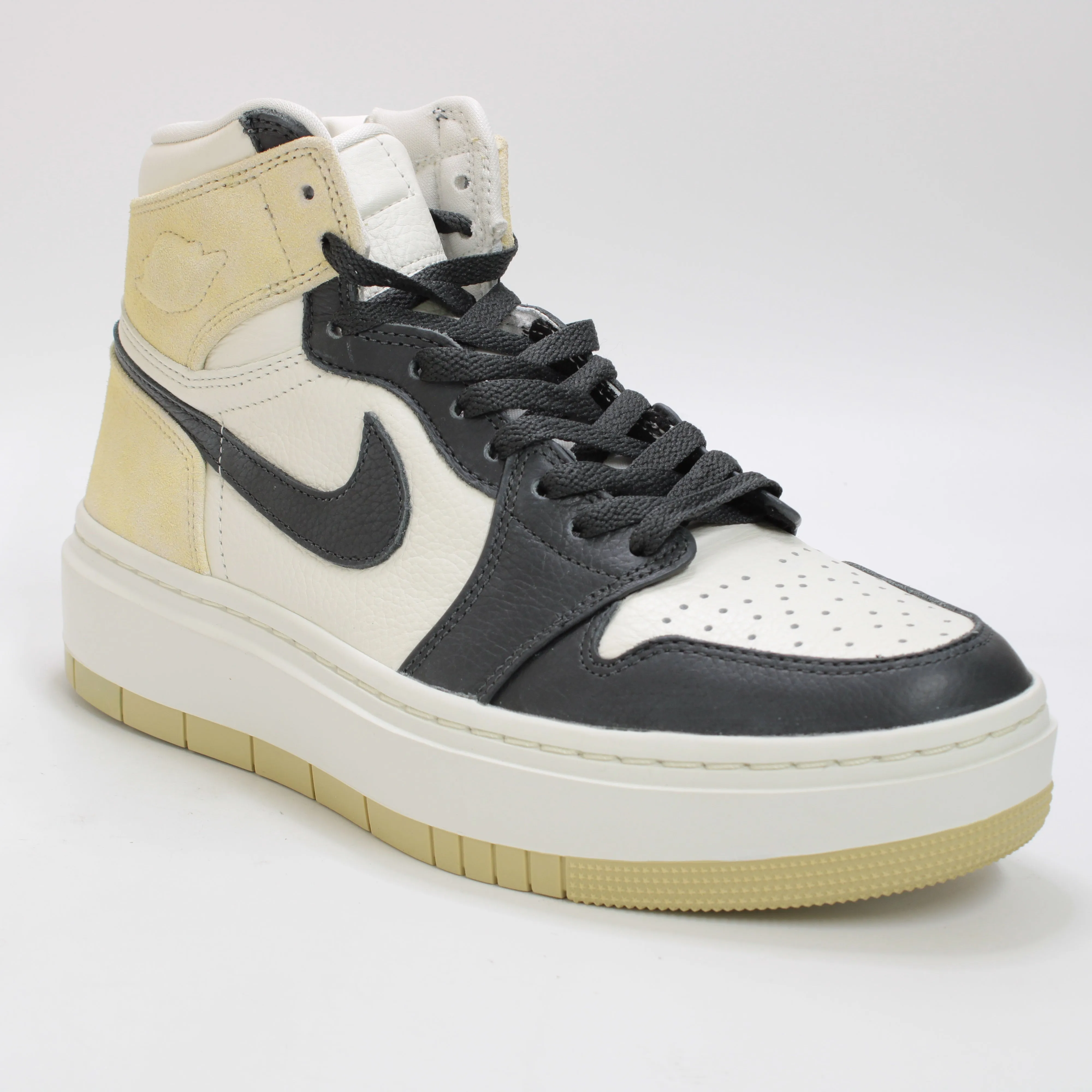 Nike Air Jordan 1 Elevate High Top Shoes - Team Gold, Dark Smoke Grey, Sail